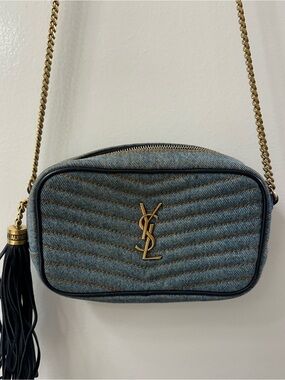 Saint Laurent Denim Camera Bag